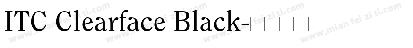 ITC Clearface Black字体转换